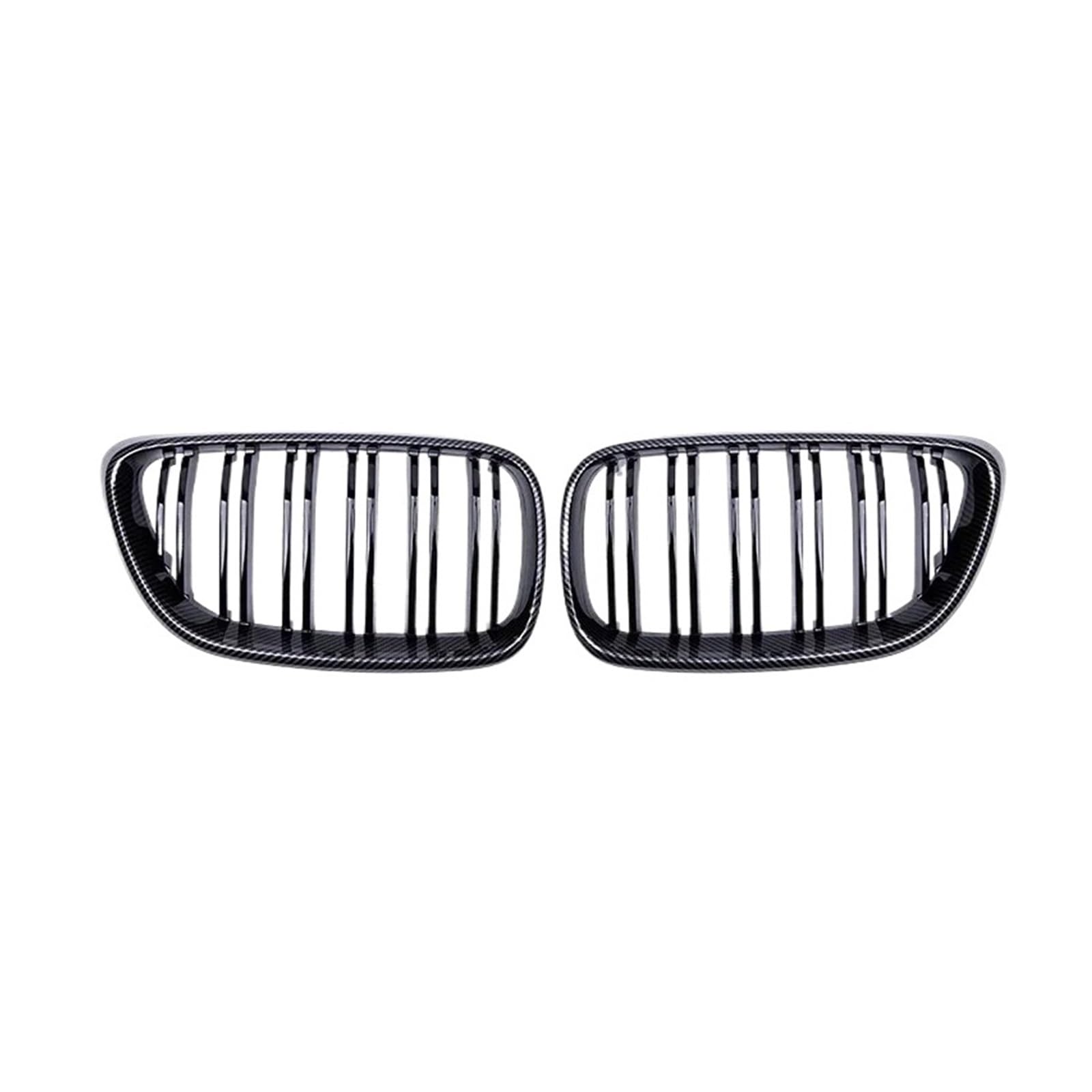 MEIZIYU Auto-Frontgrill, passend for 2er-Serie, F22 F23 F87 M2 2014–2019, Zubehör, Renngrill, glänzend schwarz, zweizeilige Grills Stoßstangengitter für die Frontpartie(Carbon Fiber) von MEIZIYU