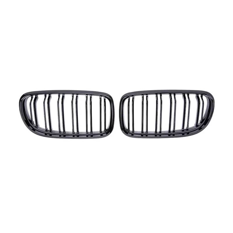MEIZIYU Auto-Frontgrill, passend for 3er-Serie E90 E91 LCi 2009–2012, Autozubehör, glänzend schwarzer Doppellamellengrill, Renngrills Stoßstangengitter für die Frontpartie von MEIZIYU