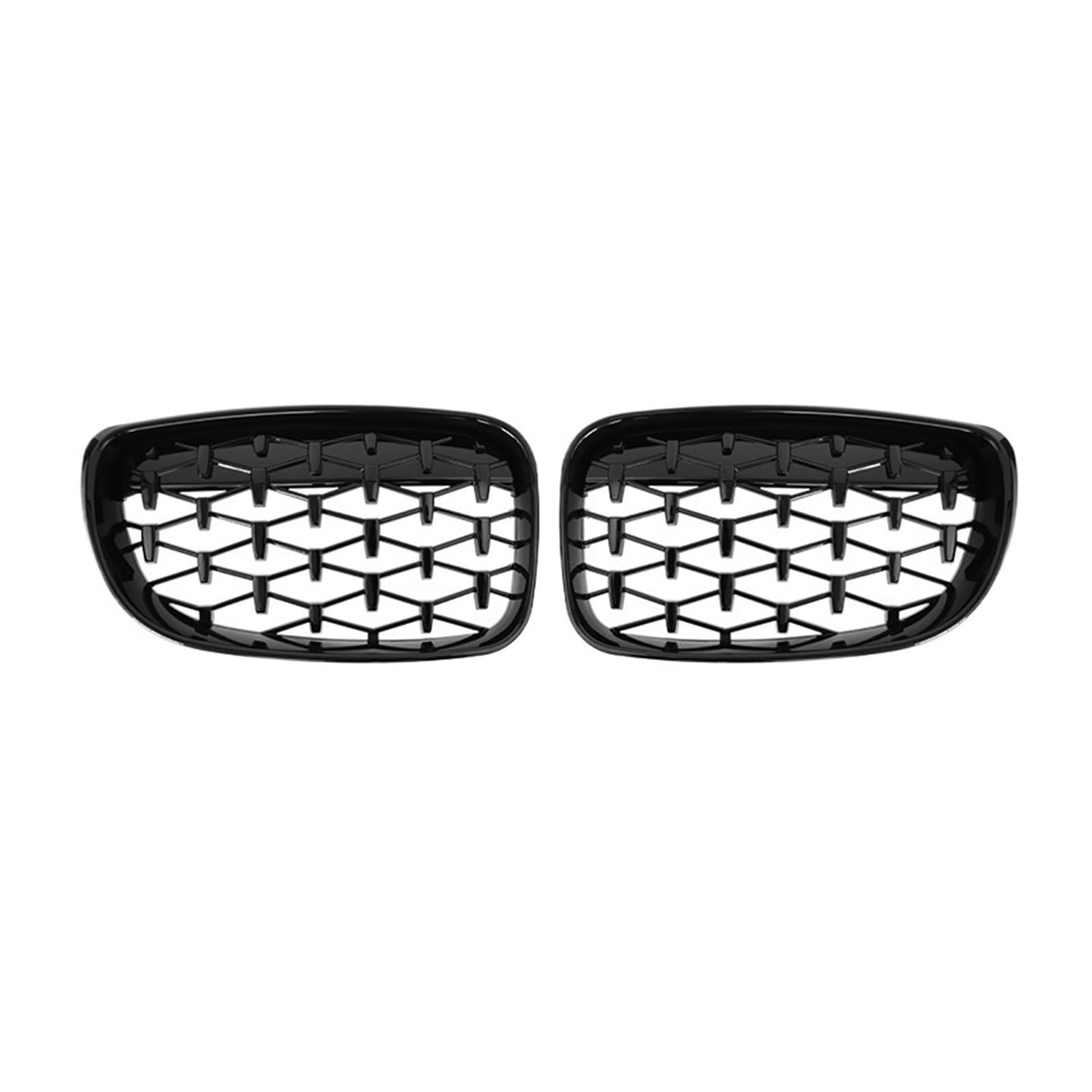 MEIZIYU Auto-Frontgrill, passend for E81, E82 E87 E88 128I 130I 135I 1er-Serie 2007–2011, Diamantgitter, Renngrill Stoßstangengitter für die Frontpartie(Black) von MEIZIYU