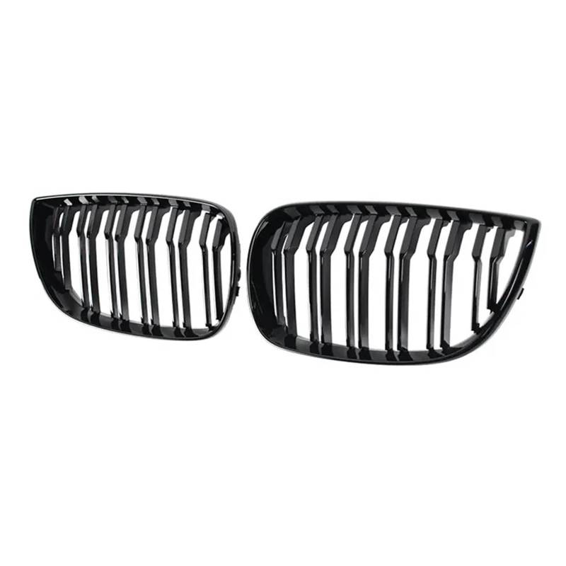 MEIZIYU Auto-Frontgrill, passend for E81 E87 120d 120i 130i 2004–2006, Auto-ABS-Doppellamellengitter, Renngrills, glänzend schwarzer Kühlergrill Stoßstangengitter für die Frontpartie von MEIZIYU