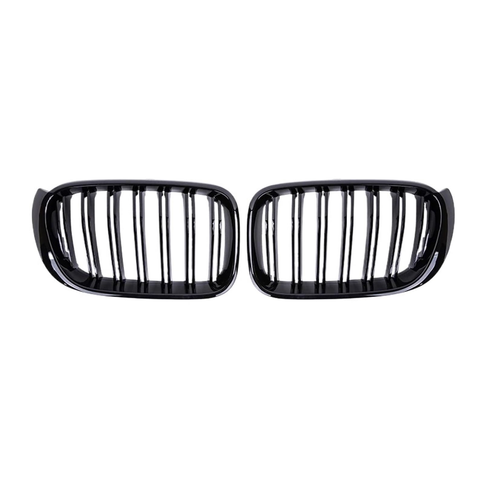 MEIZIYU Auto-Frontgrill, passend for X3, F25 X4 F26 2014–2017, Doppellamellengitter, ABS-Zubehör, Grills, Renngrill Stoßstangengitter für die Frontpartie(Gloss Black) von MEIZIYU