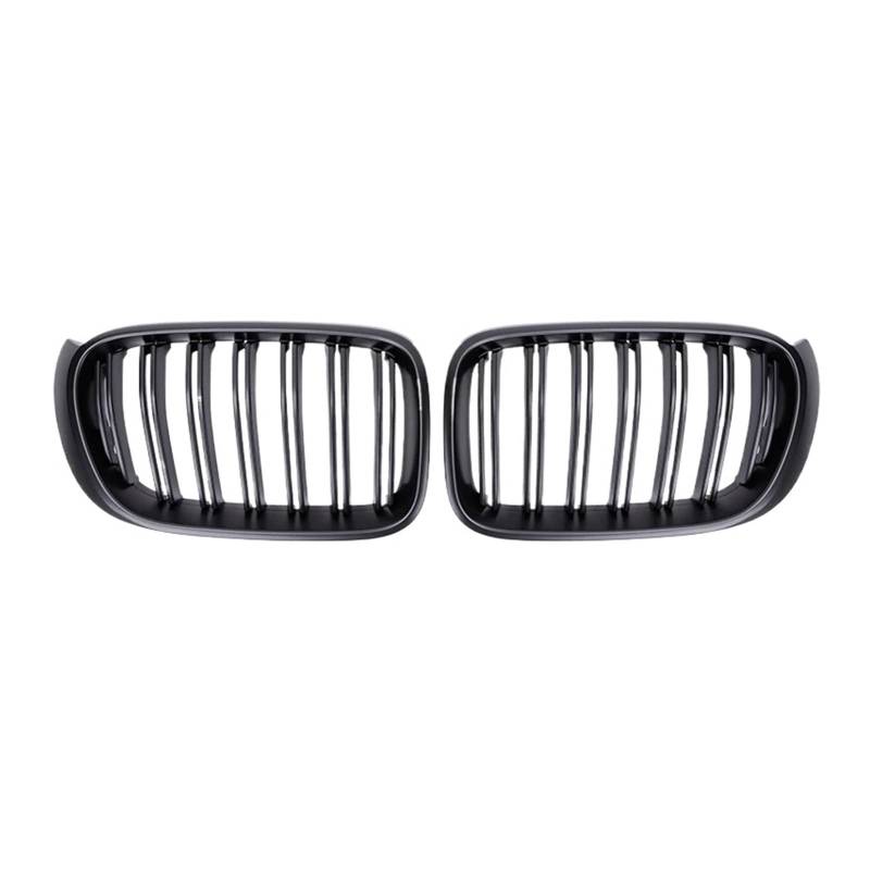 MEIZIYU Auto-Frontgrill, passend for X3, F25 X4 F26 2014–2017, Doppellamellengitter, ABS-Zubehör, Grills, Renngrill Stoßstangengitter für die Frontpartie(Matte Black) von MEIZIYU