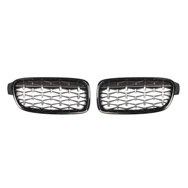 MEIZIYU Auto-Frontgrills, passend for 3er F30 F31 F35 320i 320d 325i 2012–2017 Sport Grill Star Stoßstangengitter für die Frontpartie(Blacksilver) von MEIZIYU