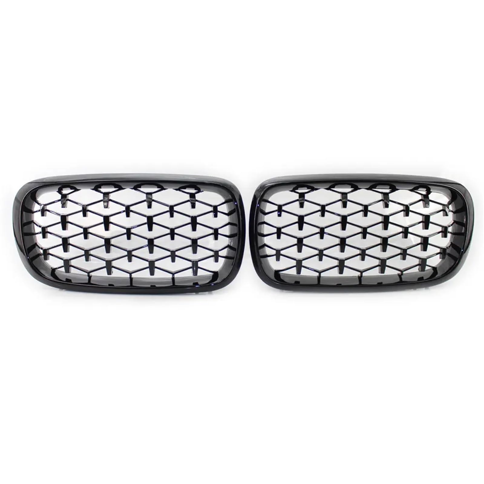 MEIZIYU Auto-Frontstoßstange, Doppelgitter, Diamant-Modell, for X5 X6 M F15 F16 F85 F86 2014–2017 Stoßstangengitter für die Frontpartie(Black) von MEIZIYU