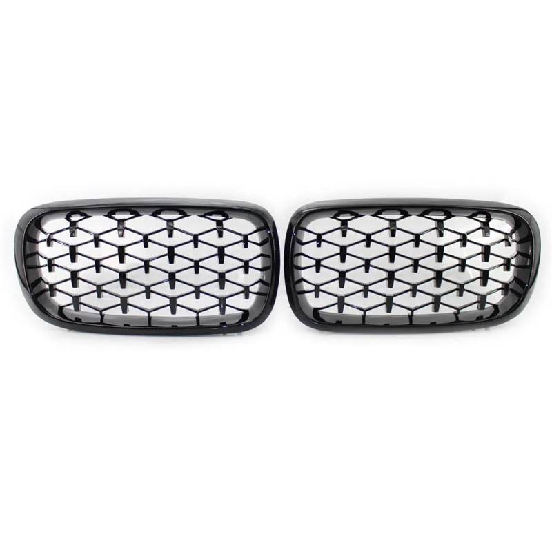 MEIZIYU Auto-Frontstoßstange, Doppelgitter, Diamant-Modell, for X5 X6 M F15 F16 F85 F86 2014–2017 Stoßstangengitter für die Frontpartie(Black) von MEIZIYU