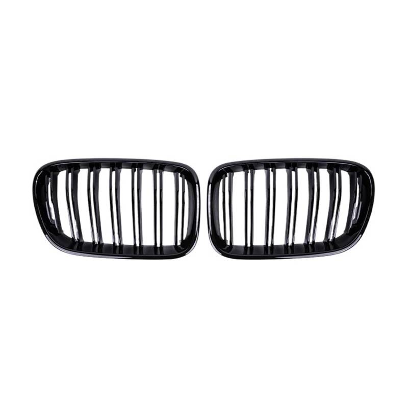 MEIZIYU Auto-Frontstoßstangengitter, passend for X3 F25 2011–2013, Doppellinien-Grillzubehör, Ersatz-Renngrill Stoßstangengitter für die Frontpartie(Gloss Black) von MEIZIYU