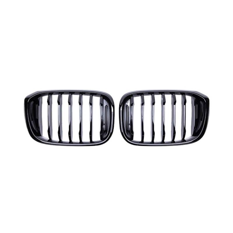 MEIZIYU Auto-Frontstoßstangengitter, passend for X3 X4 G01 G02 G08 2018–2020, Kühlergrill, Stoßstangengrill, Renngrills, ABS-Autogrillhaube Stoßstangengitter für die Frontpartie(Gloss Black) von MEIZIYU