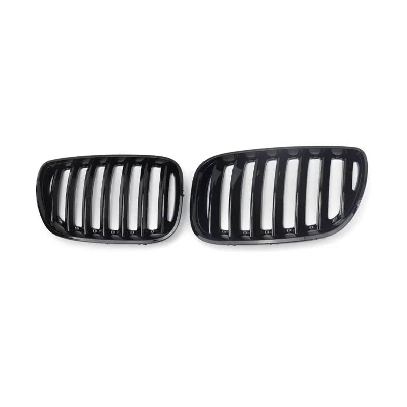 MEIZIYU Auto-Frontstoßstangengitter, passend for X5 E53 2004–2006, einzelne Lamellen, glänzend schwarz, Grillzubehör, Grill, Renngrills Stoßstangengitter für die Frontpartie von MEIZIYU