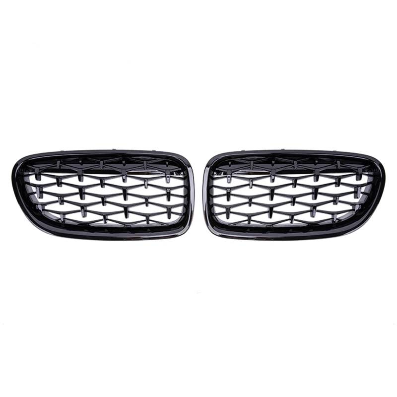 MEIZIYU Auto-Frontstoßstangengrill, Diamant-Renngrill, passend for 5er F10 F11 F18 520 523 525 530i M5 2010–2017 Stoßstangengitter für die Frontpartie(Gloss Black) von MEIZIYU