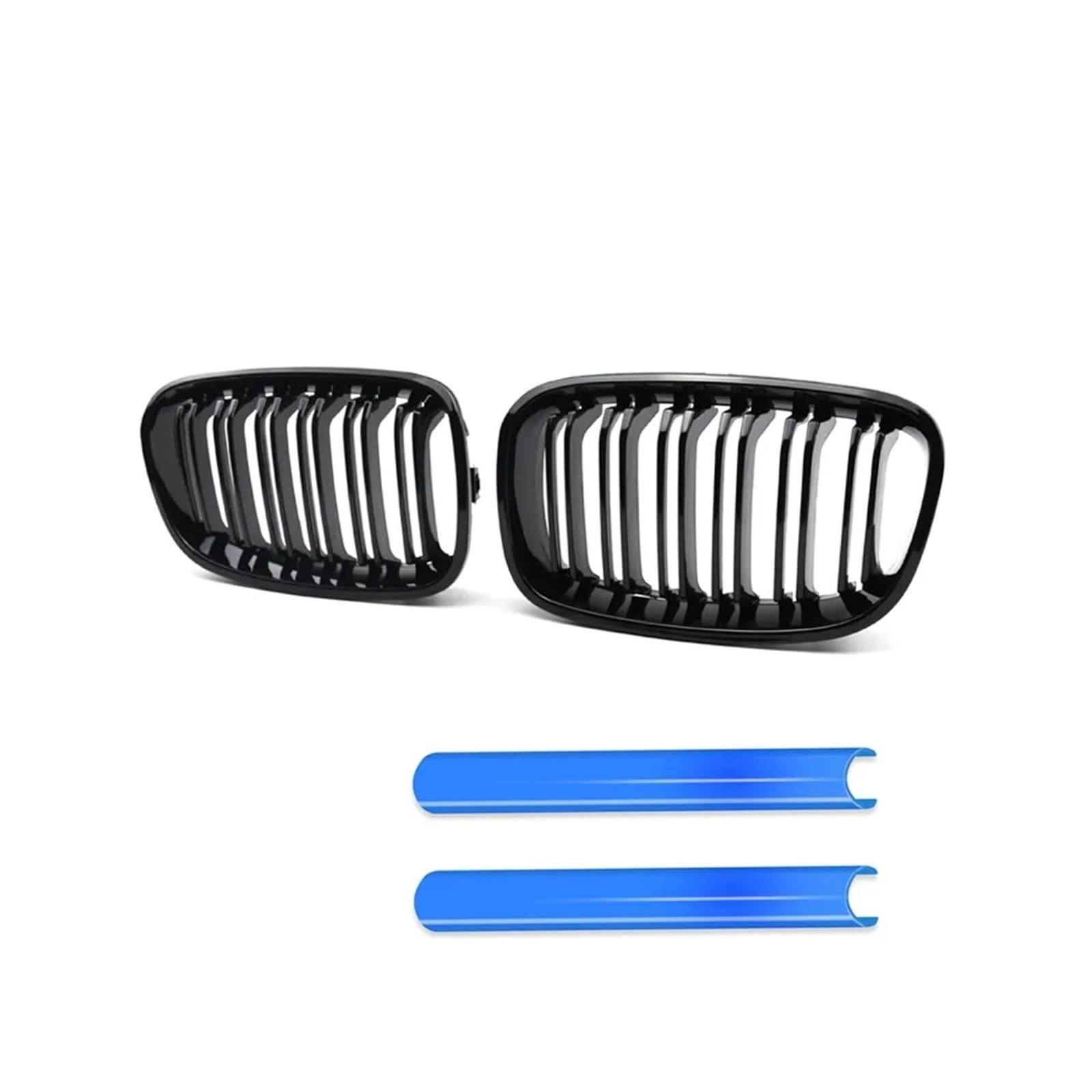 MEIZIYU Auto-Frontstoßstangengrill, Ersatzgitter, Zierstreifen, passend for 1er F20 F21 116i 118i 11–14 Stoßstangengitter für die Frontpartie(Blue) von MEIZIYU