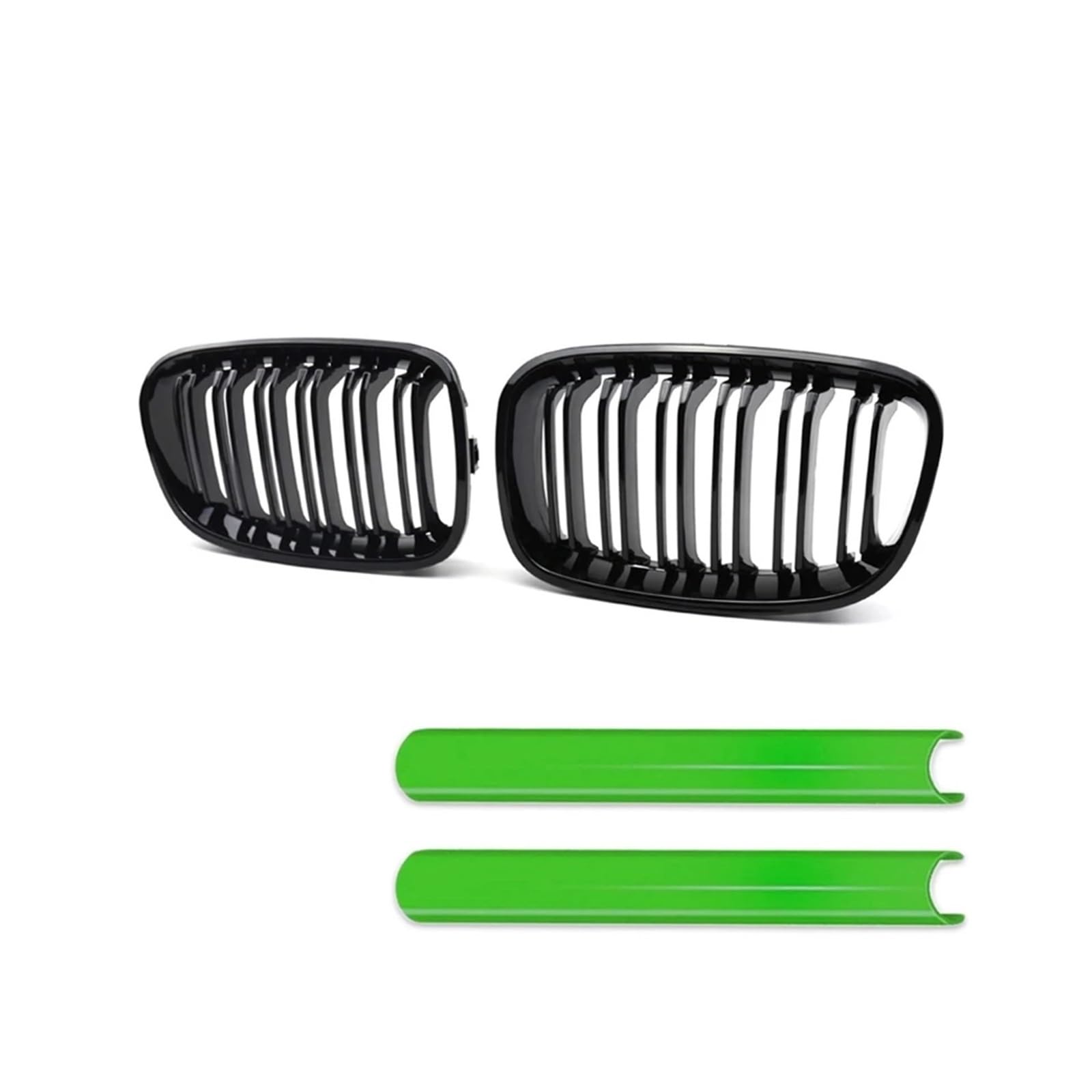 MEIZIYU Auto-Frontstoßstangengrill, Ersatzgitter, Zierstreifen, passend for 1er F20 F21 116i 118i 11–14 Stoßstangengitter für die Frontpartie(Green) von MEIZIYU
