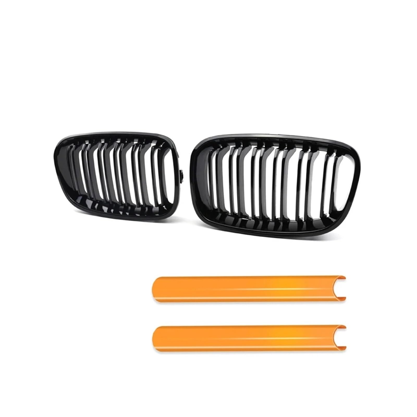 MEIZIYU Auto-Frontstoßstangengrill, Ersatzgitter, Zierstreifen, passend for 1er F20 F21 116i 118i 11–14 Stoßstangengitter für die Frontpartie(Orange) von MEIZIYU