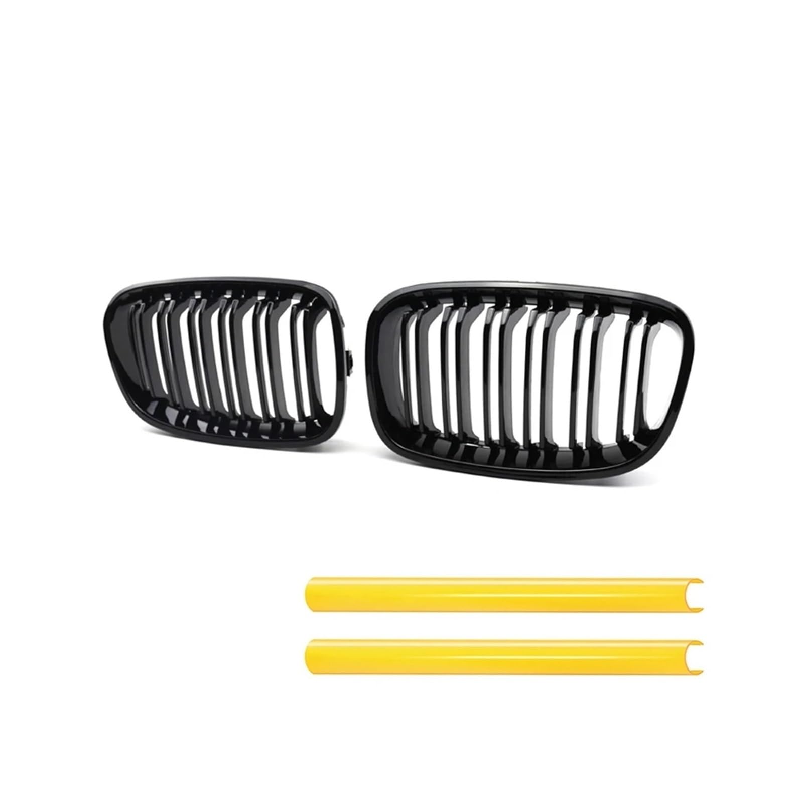 MEIZIYU Auto-Frontstoßstangengrill, Ersatzgitter, Zierstreifen, passend for 1er F20 F21 116i 118i 11–14 Stoßstangengitter für die Frontpartie(Yellow) von MEIZIYU