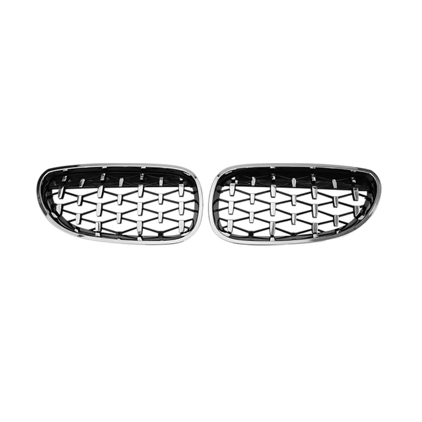 MEIZIYU Auto-Frontstoßstangengrill, Racing-Grill, passend for E60 E61 550i 535i 2004–2009 Stoßstangengitter für die Frontpartie(Silver) von MEIZIYU
