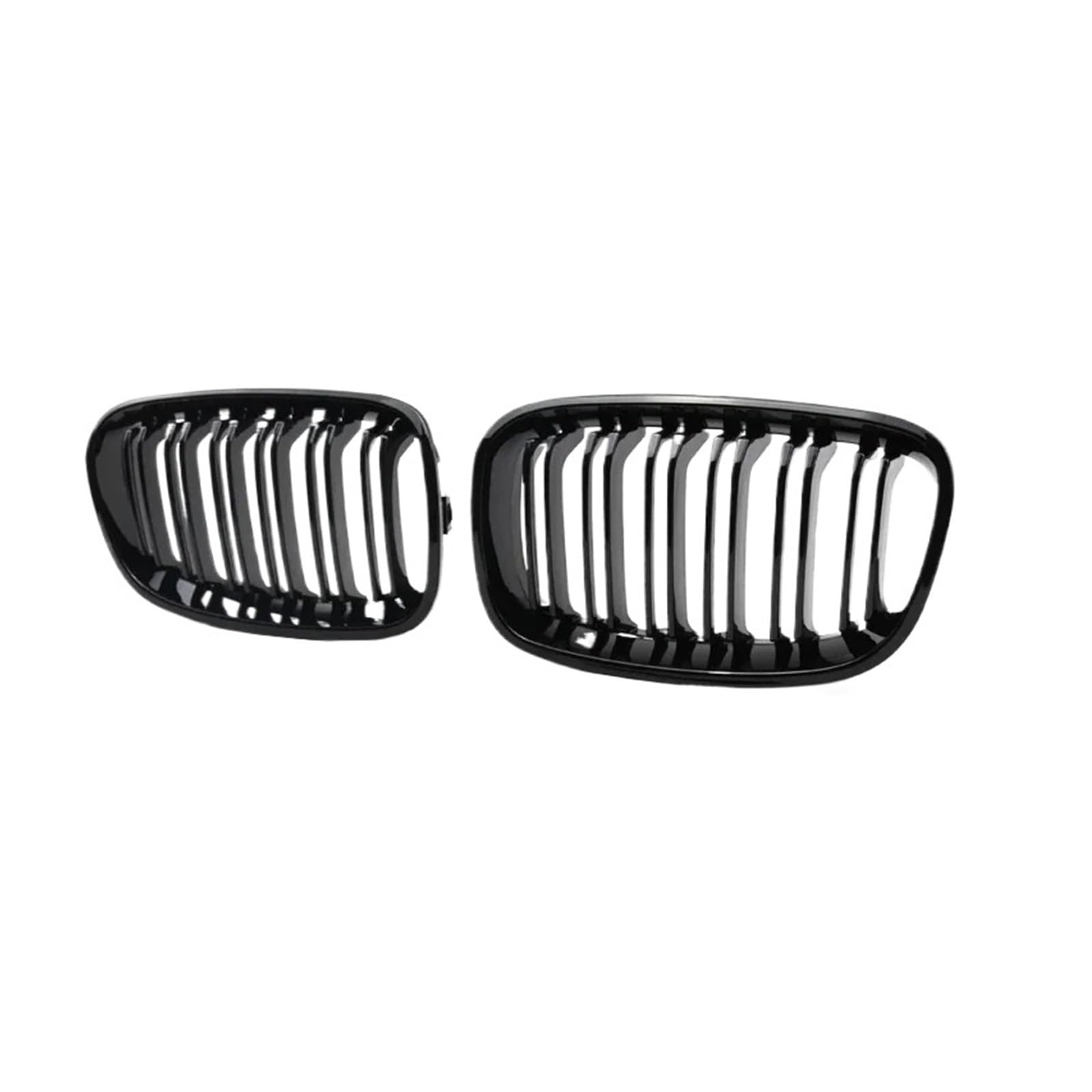 MEIZIYU Auto-Frontstoßstangengrill, passend for 1er F20 F21 2011–2014, Ersatz-Doppellamellen, glänzend schwarze Gitter, Renngrills Stoßstangengitter für die Frontpartie(Gloss Black) von MEIZIYU