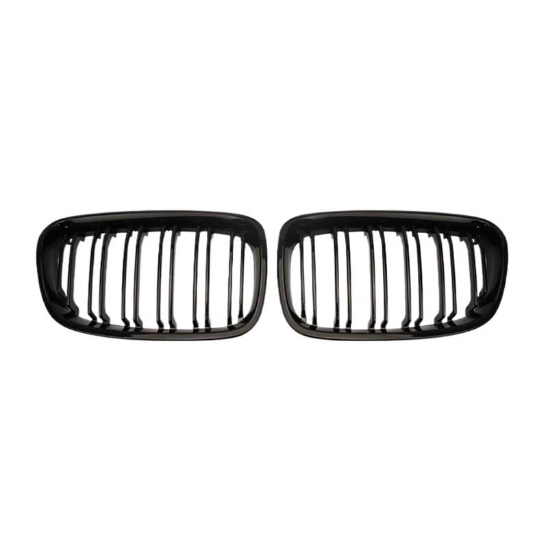 MEIZIYU Auto-Frontstoßstangengrill, passend for 1er F20 F21 2011–2014, Ersatz-Doppellamellen, glänzend schwarze Gitter, Renngrills Stoßstangengitter für die Frontpartie(Matte Black) von MEIZIYU