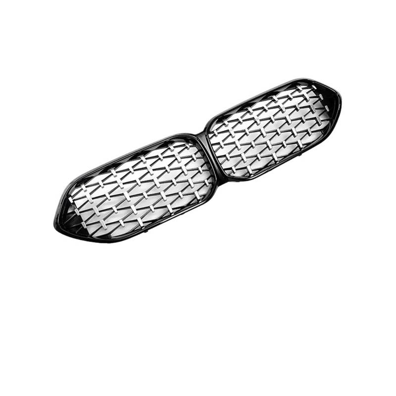 MEIZIYU Auto-Frontstoßstangengrill, passend for 2er-Serie, F44 220i 228i Gran Coupe 2021–2023, Racing-Frontgrill, Auto-Zubehör Stoßstangengitter für die Frontpartie(Black Silver Diamond) von MEIZIYU
