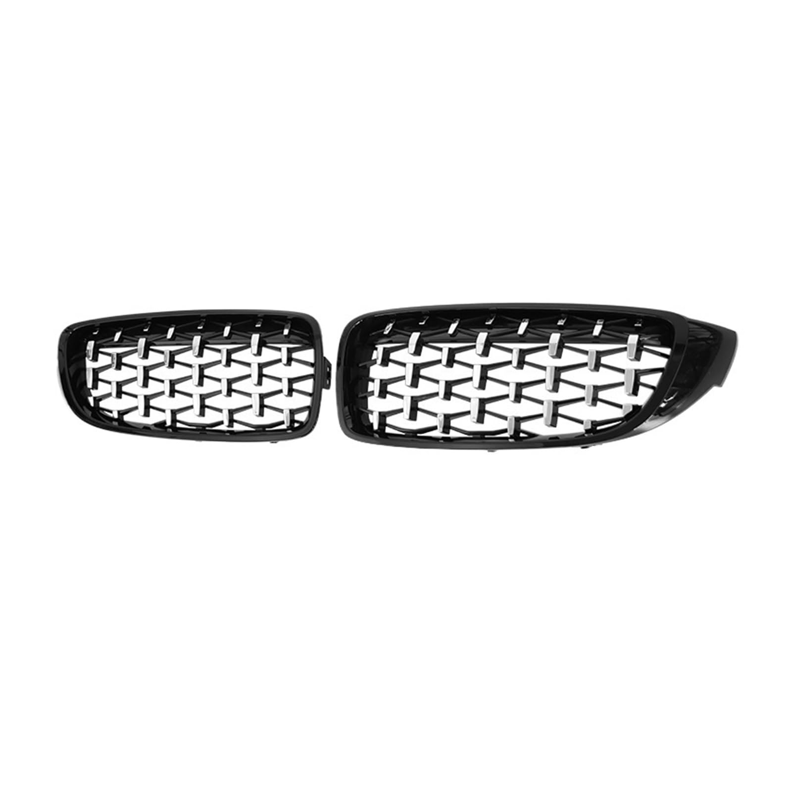 MEIZIYU Auto-Frontstoßstangengrill, passend for 4 Series F32 F33 F36 M3 F80 M4 F82 2012–2018 Diamond Auto Grills Racing Grill Grilles Stoßstangengitter für die Frontpartie(Black Silver) von MEIZIYU