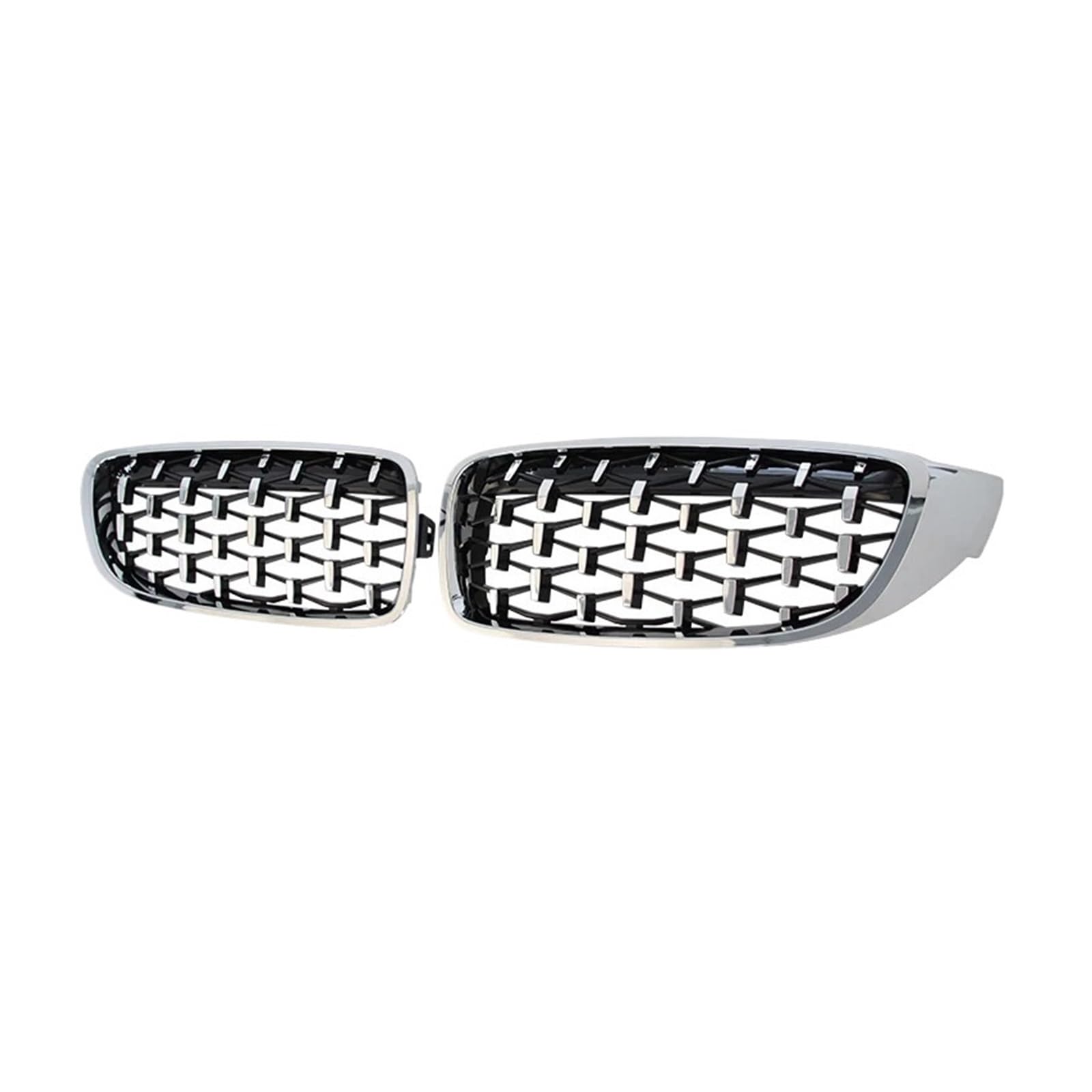 MEIZIYU Auto-Frontstoßstangengrill, passend for 4 Series F32 F33 F36 M3 F80 M4 F82 2012–2018 Diamond Auto Grills Racing Grill Grilles Stoßstangengitter für die Frontpartie(Silver) von MEIZIYU