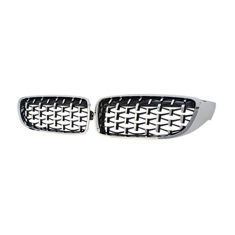 MEIZIYU Auto-Frontstoßstangengrill, passend for 4 Series F32 F33 F36 M3 F80 M4 F82 2012–2018 Diamond Auto Grills Racing Grill Grilles Stoßstangengitter für die Frontpartie(Silver) von MEIZIYU