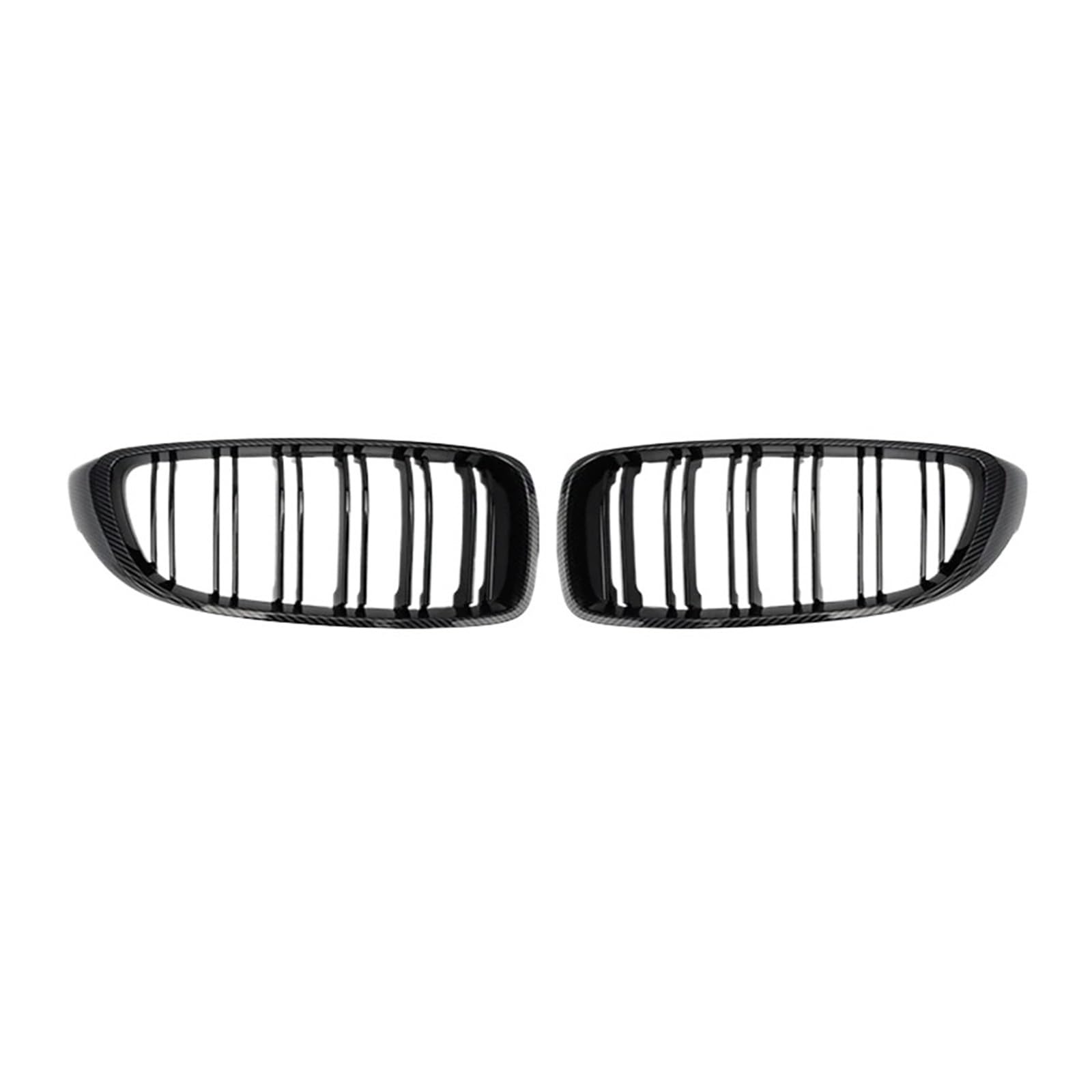 MEIZIYU Auto-Frontstoßstangengrill, passend for 4er-Serie F32 F33 F36 M3 F80 M4 F82 2012–2018, Grills, Renngrill, Kohlefaser, glänzend schwarz Stoßstangengitter für die Frontpartie(Carbon Fiber) von MEIZIYU