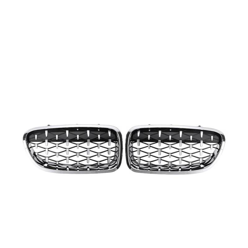 MEIZIYU Auto-Frontstoßstangengrill, passend for 5er-Serie, F10 F11 F18 2010–2017 Stoßstangengitter für die Frontpartie(Full Sliver) von MEIZIYU