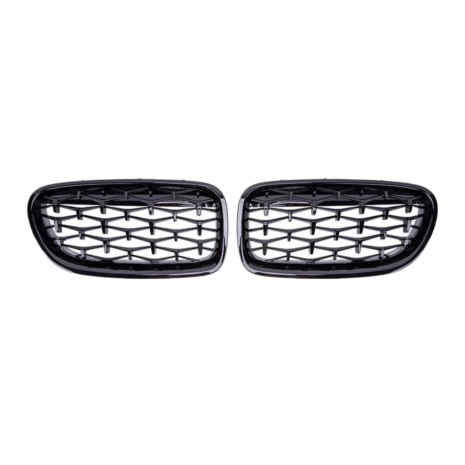 MEIZIYU Auto-Frontstoßstangengrill, passend for 5er-Serie F10 F11 F18 520 523 525 530i M5 2010–2017, Gitter im Diamant-Stil, Renngrill Stoßstangengitter für die Frontpartie(Gloss Black) von MEIZIYU