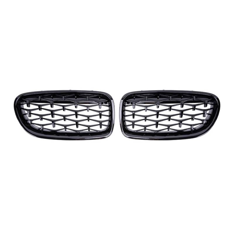 MEIZIYU Auto-Frontstoßstangengrill, passend for 5er-Serie F10 F11 F18 520 523 525 530i M5 2010–2017, Gitter im Diamant-Stil, Renngrill Stoßstangengitter für die Frontpartie(Gloss Black) von MEIZIYU