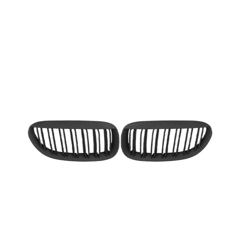 MEIZIYU Auto-Frontstoßstangengrill, passend for 6er E63 2006–2010, Doppellamellen-Autozubehör Stoßstangengitter für die Frontpartie(Matte Black) von MEIZIYU