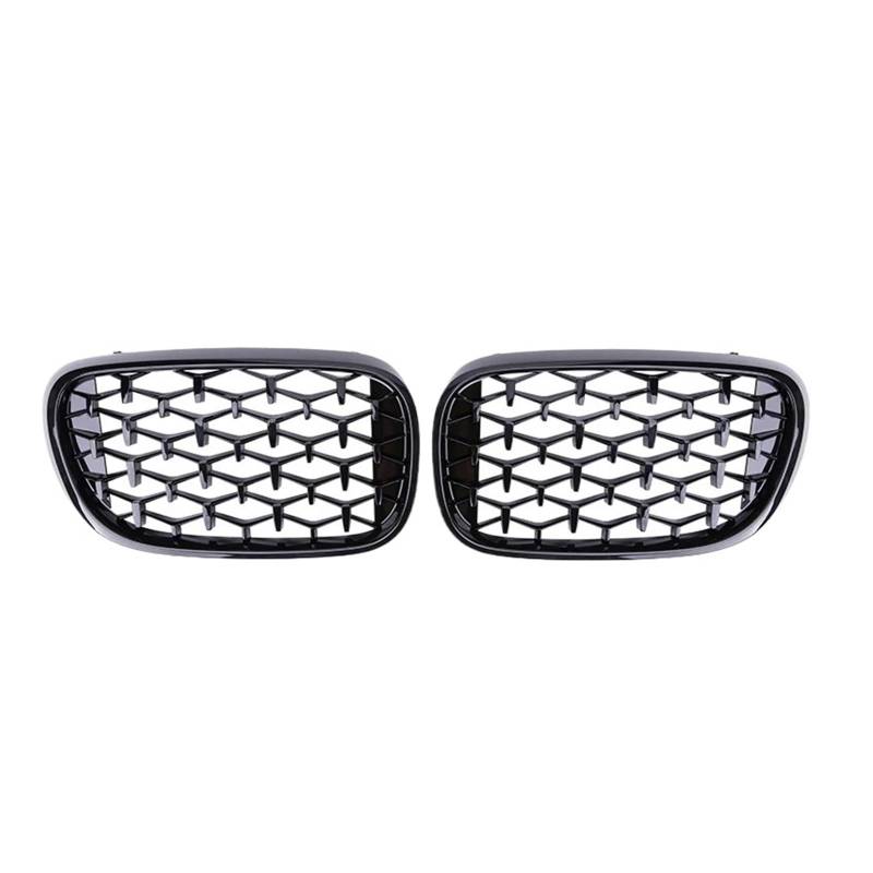 MEIZIYU Auto-Frontstoßstangengrill, passend for 7er G11 G12 730li 740li 2016–2019, Auto-ABS-Grills, Grillteile, Diamond Racing Grills Stoßstangengitter für die Frontpartie(Black) von MEIZIYU