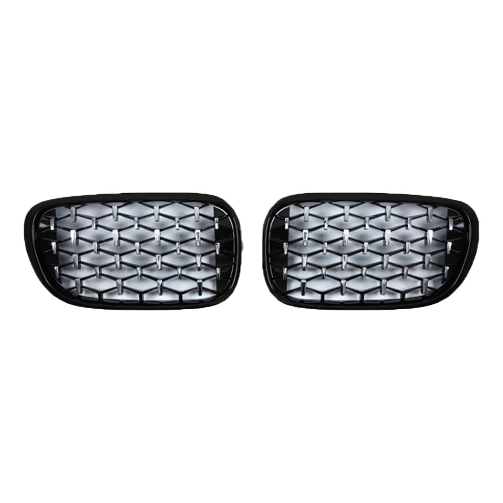 MEIZIYU Auto-Frontstoßstangengrill, passend for 7er G11 G12 730li 740li 2016–2019, Auto-ABS-Grills, Grillteile, Diamond Racing Grills Stoßstangengitter für die Frontpartie(Black Silver) von MEIZIYU