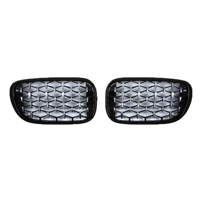 MEIZIYU Auto-Frontstoßstangengrill, passend for 7er G11 G12 730li 740li 2016–2019, Auto-ABS-Grills, Grillteile, Diamond Racing Grills Stoßstangengitter für die Frontpartie(Black Silver) von MEIZIYU