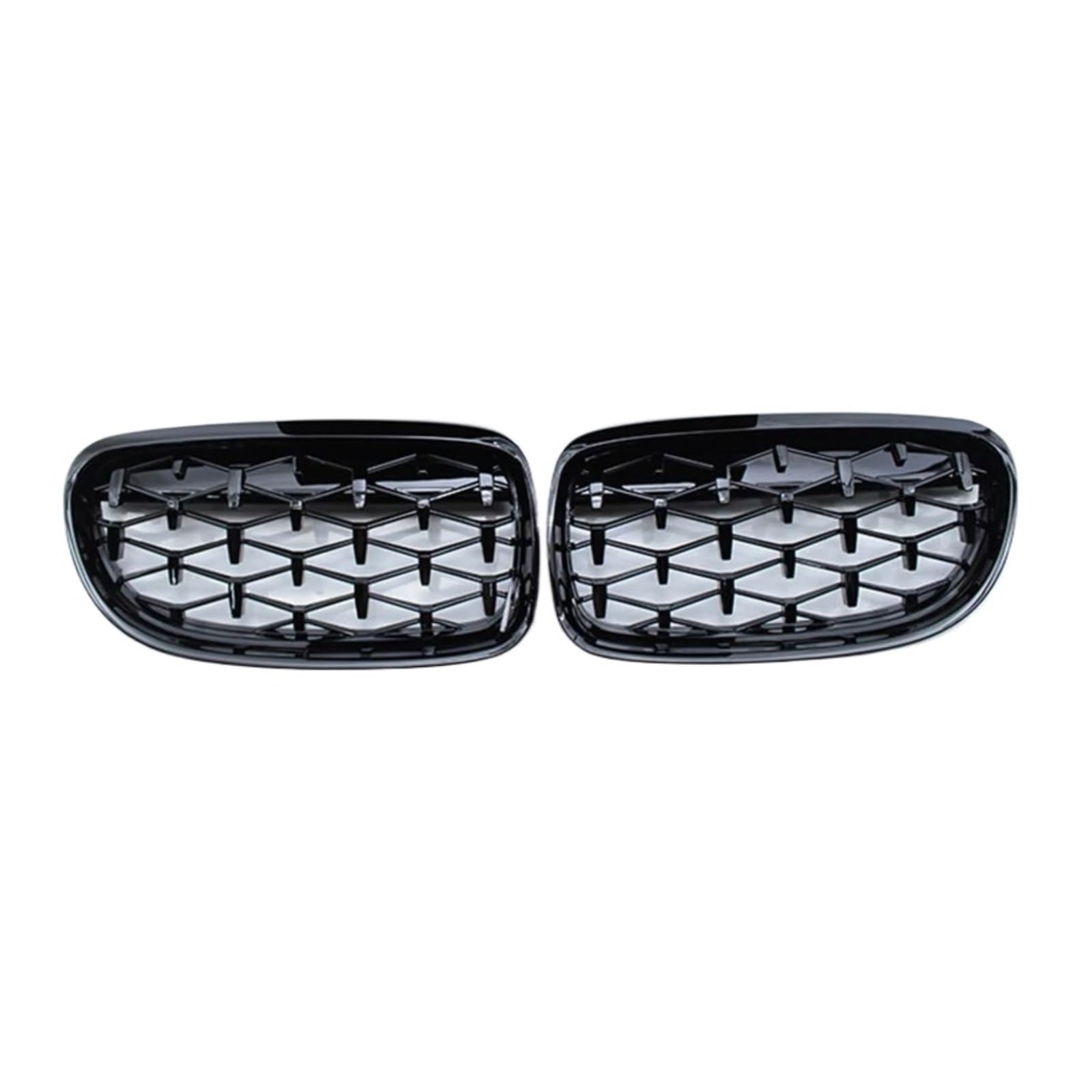 MEIZIYU Auto-Frontstoßstangengrill, passend for E90 E91 318i 320i 325i 328i 2009–2012, Diamond Grills, Renngrill, Auto-Styling-Gitter Stoßstangengitter für die Frontpartie(Gloss Black) von MEIZIYU