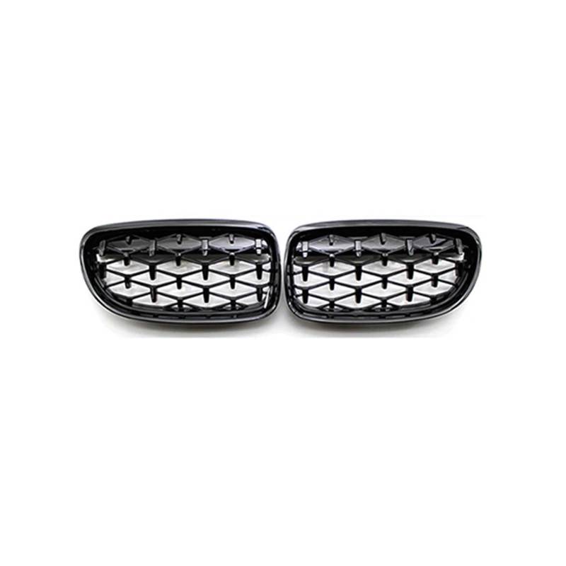 MEIZIYU Auto-Frontstoßstangengrill, passend for E90 E91 318i 320i 325i 328i 2009–2012, Diamond Grills Racing Grill Auto Styling Stoßstangengitter für die Frontpartie(Gloss Black) von MEIZIYU