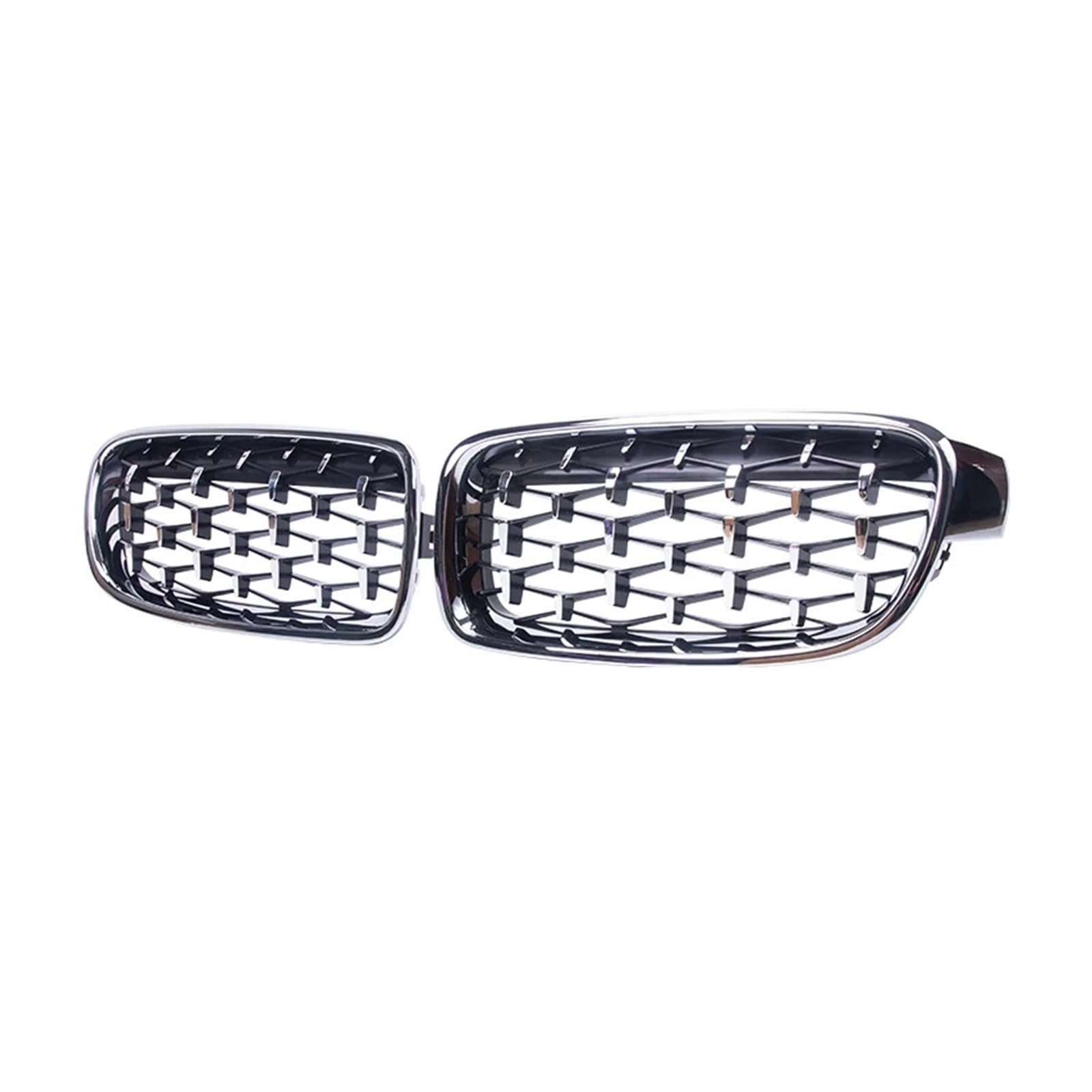 MEIZIYU Auto-Frontstoßstangengrill, passend for F30 F31 F35 3er-Serie 320 323 325 330i 2013–2019, Gitter im Diamant-Stil, Renngrills Stoßstangengitter für die Frontpartie(Full Silver) von MEIZIYU