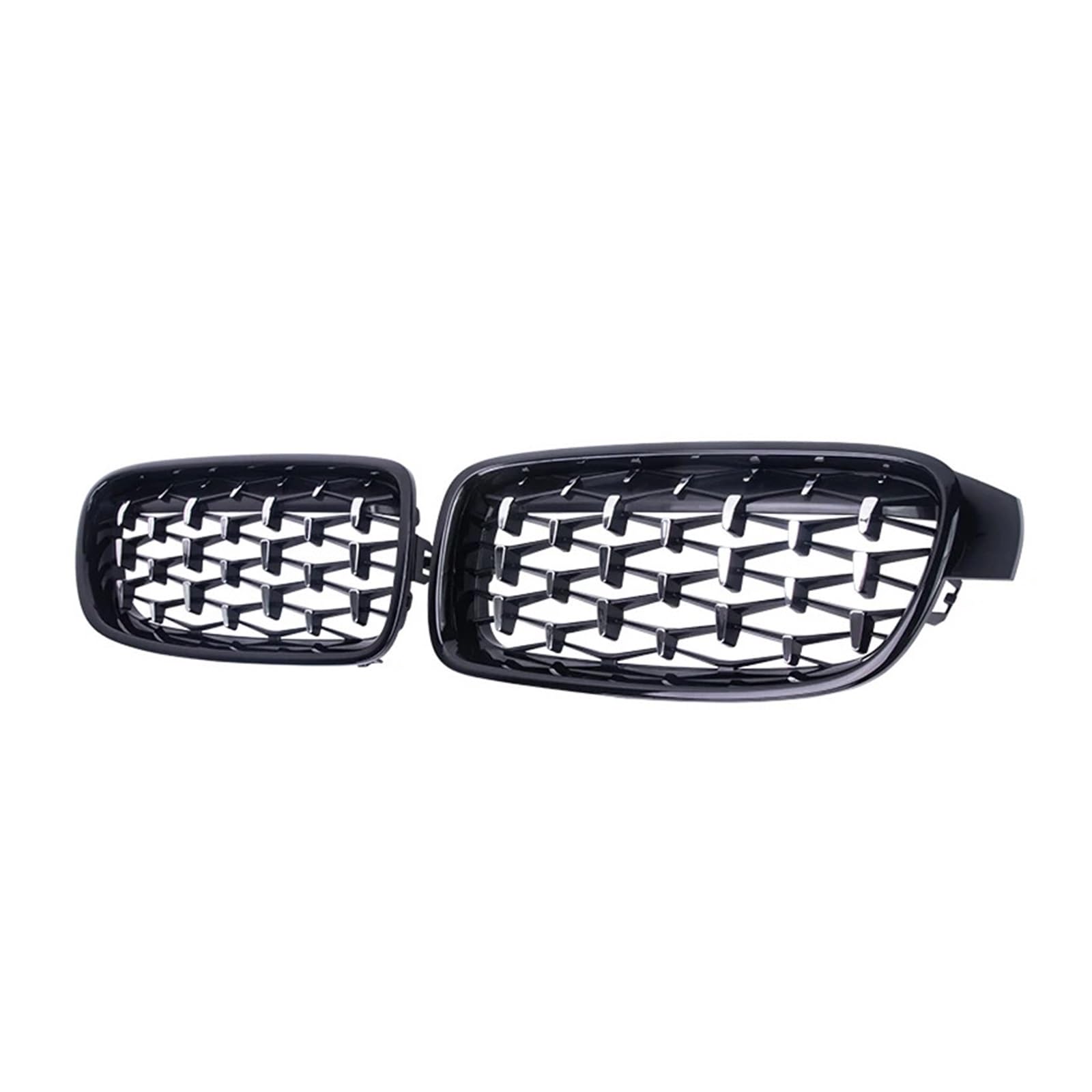 MEIZIYU Auto-Frontstoßstangengrill, passend for F30 F31 F35 3er-Serie 320 323 325 330i 2013–2019, Gitter im Diamant-Stil, Renngrills Stoßstangengitter für die Frontpartie(Silver and Black) von MEIZIYU