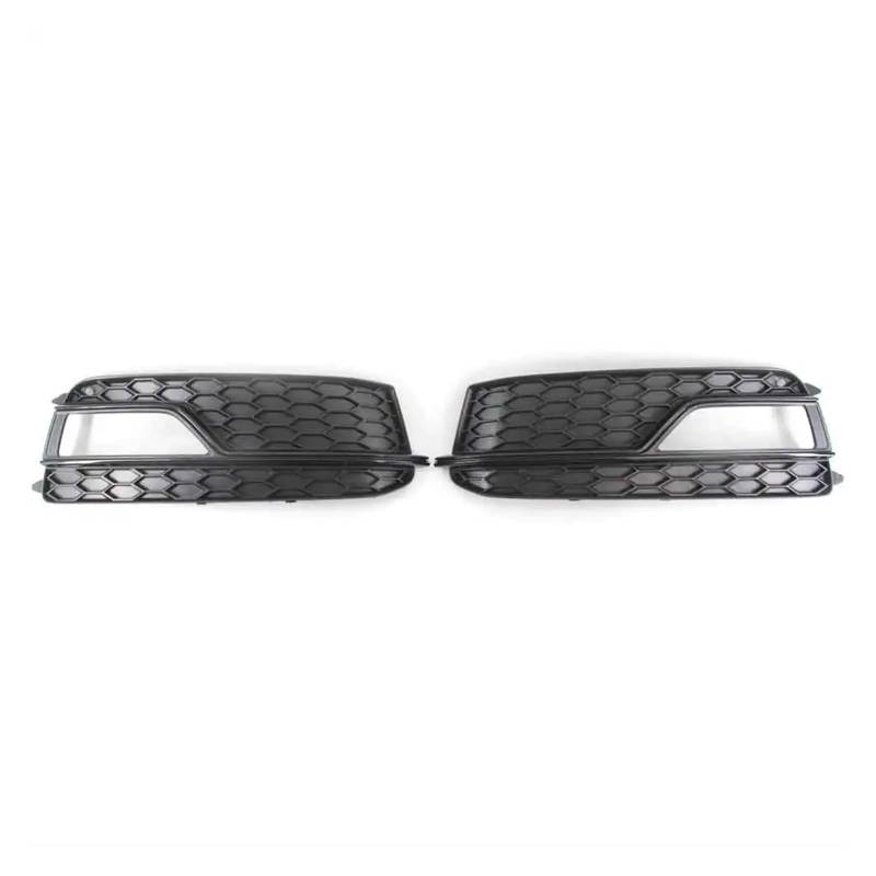 MEIZIYU Auto-Frontstoßstangengrill, passend for S5, A5 S-Line 2013–2016, 8T0807681K 8T0807682K, Wabennetz-Nebelscheinwerfer-Grillabdeckung Stoßstangengitter für die Frontpartie(Black) von MEIZIYU
