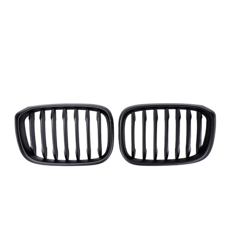 MEIZIYU Auto-Frontstoßstangengrill, passend for X3 X4 G01 G02 2018–2021, Renngrills, einzelne Lamelle, glänzend schwarz, Ersatz-Autozubehör Stoßstangengitter für die Frontpartie(Matte Black) von MEIZIYU