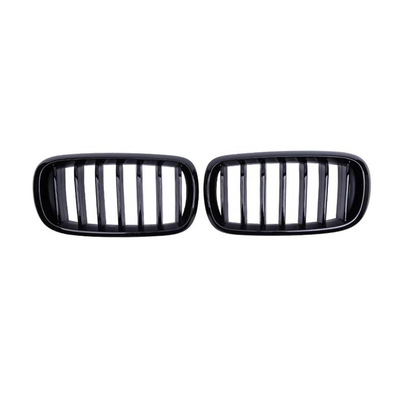 MEIZIYU Auto-Frontstoßstangengrill, passend for X5 X6 F15 F16 2014–2017, Haubengrill, glänzend schwarz, Einzellamellengitter, Renngrills Stoßstangengitter für die Frontpartie von MEIZIYU