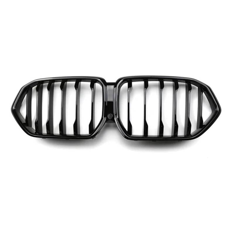 MEIZIYU Auto-Frontstoßstangengrill, passend for X6 G06 X6M F96 2020–2022, Autozubehör, Doppellamellen, glänzend schwarzer Renngrill Stoßstangengitter für die Frontpartie(Single Line) von MEIZIYU