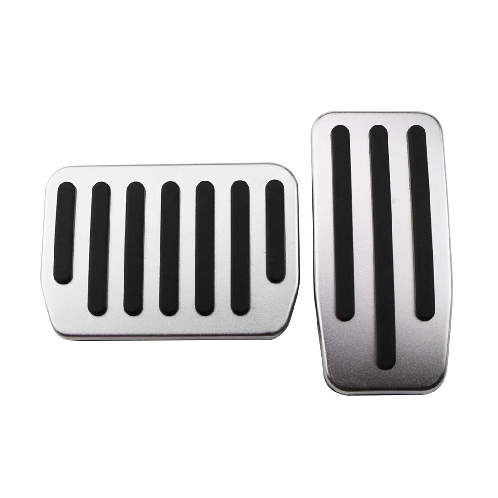 MEIZIYU Auto Fußpedal Fit for Tesla Modell 3 2017-2021 Accelerator Kraftstoff Bremse Rest Pedal Pads Abdeckung Aluminium nicht-Slip Bremspedale(Silver without Rest) von MEIZIYU