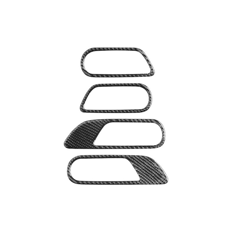 MEIZIYU Auto-Innentürgriff-Schüssel-Aufkleber, passend for Mazda, 3 Axela 2010–2013, Rahmenabdeckungs-Formteil im Kohlefaser-Stil Fensterschalterrahmenverkleidung von MEIZIYU