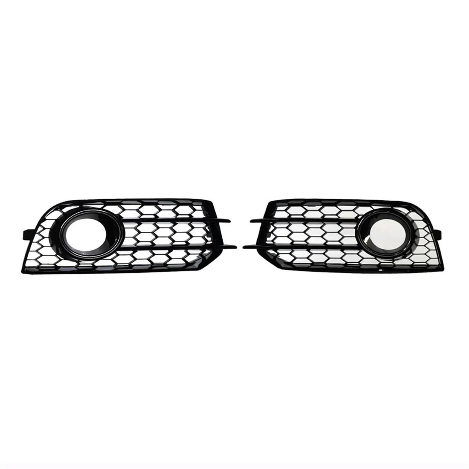 MEIZIYU Auto Nebelscheinwerfer Lampenabdeckung Honeycomb Mesh Hex Frontgrill Grill Passend for A1 8X 2010–2014 8X0807681A 8X0807682A Stoßstangengitter für die Frontpartie(Gloss black) von MEIZIYU