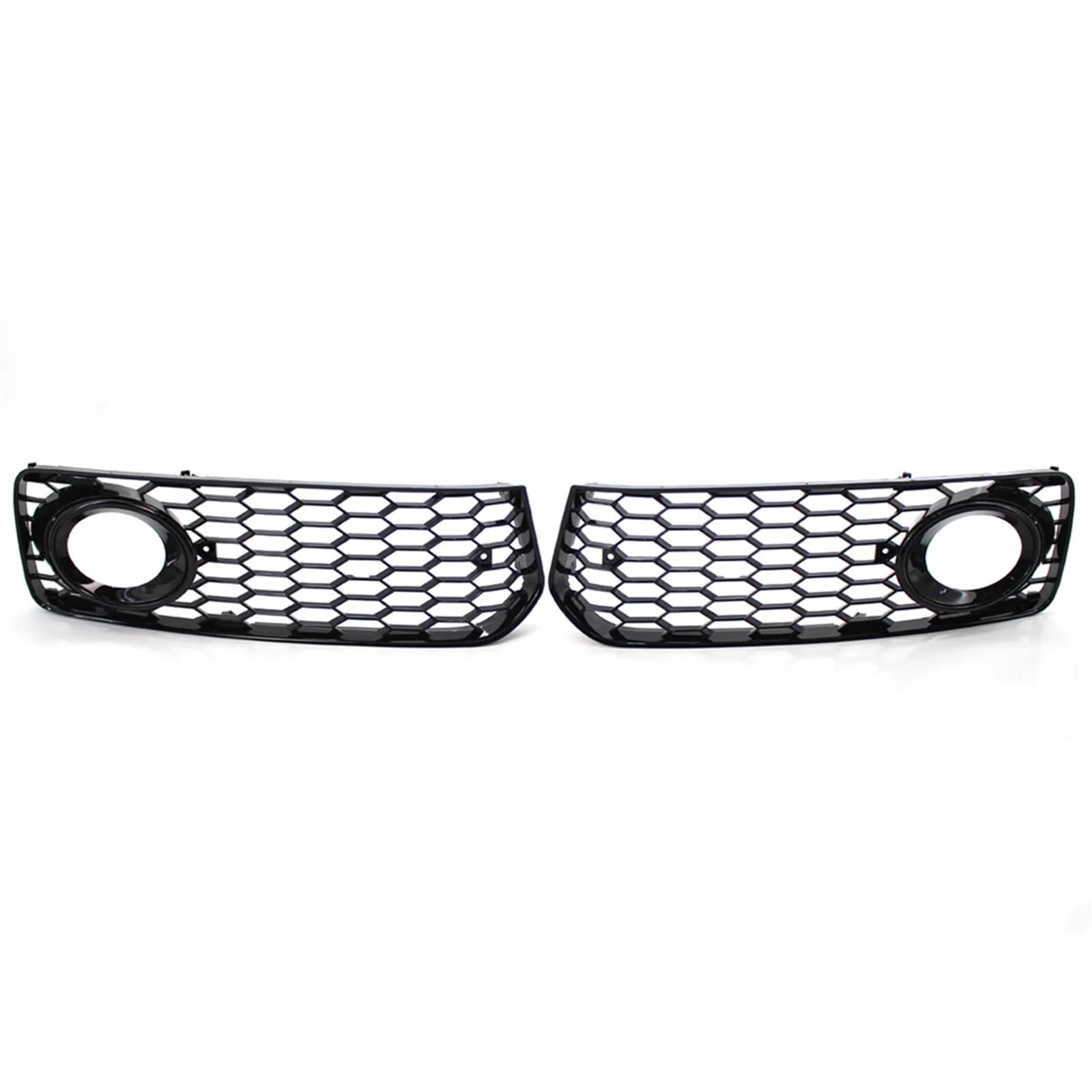MEIZIYU Auto-Nebelscheinwerfer-Lampengrill-Abdeckung, Waben-Hex-Frontgrill, passend for A5 S-Line S5 B8 RS5 2008 2009 2010 2011 2012 Stoßstangengitter für die Frontpartie(Black) von MEIZIYU