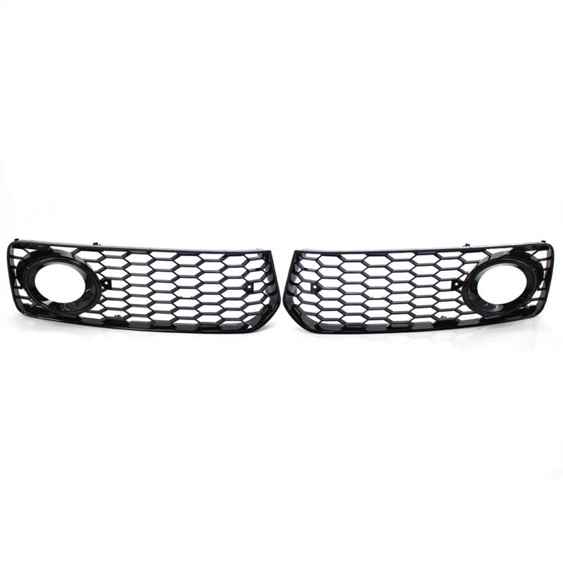 MEIZIYU Auto-Nebelscheinwerfer-Lampengrill-Abdeckung, Waben-Hex-Frontgrill, passend for A5 S-Line S5 B8 RS5 2008 2009 2010 2011 2012 Stoßstangengitter für die Frontpartie(Black) von MEIZIYU