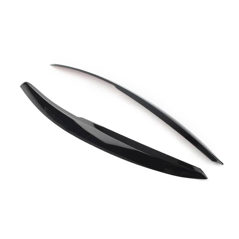 MEIZIYU Auto Scheinwerfer Lampe Augenbraue Augenlid Trim Abdeckung Fit for VW Polo Mk5 6R 6C 2010 2011 2012 2013 2014 2015 2016 2017 2 Stücke Autoscheinwerfer-Augenbraue(Black) von MEIZIYU
