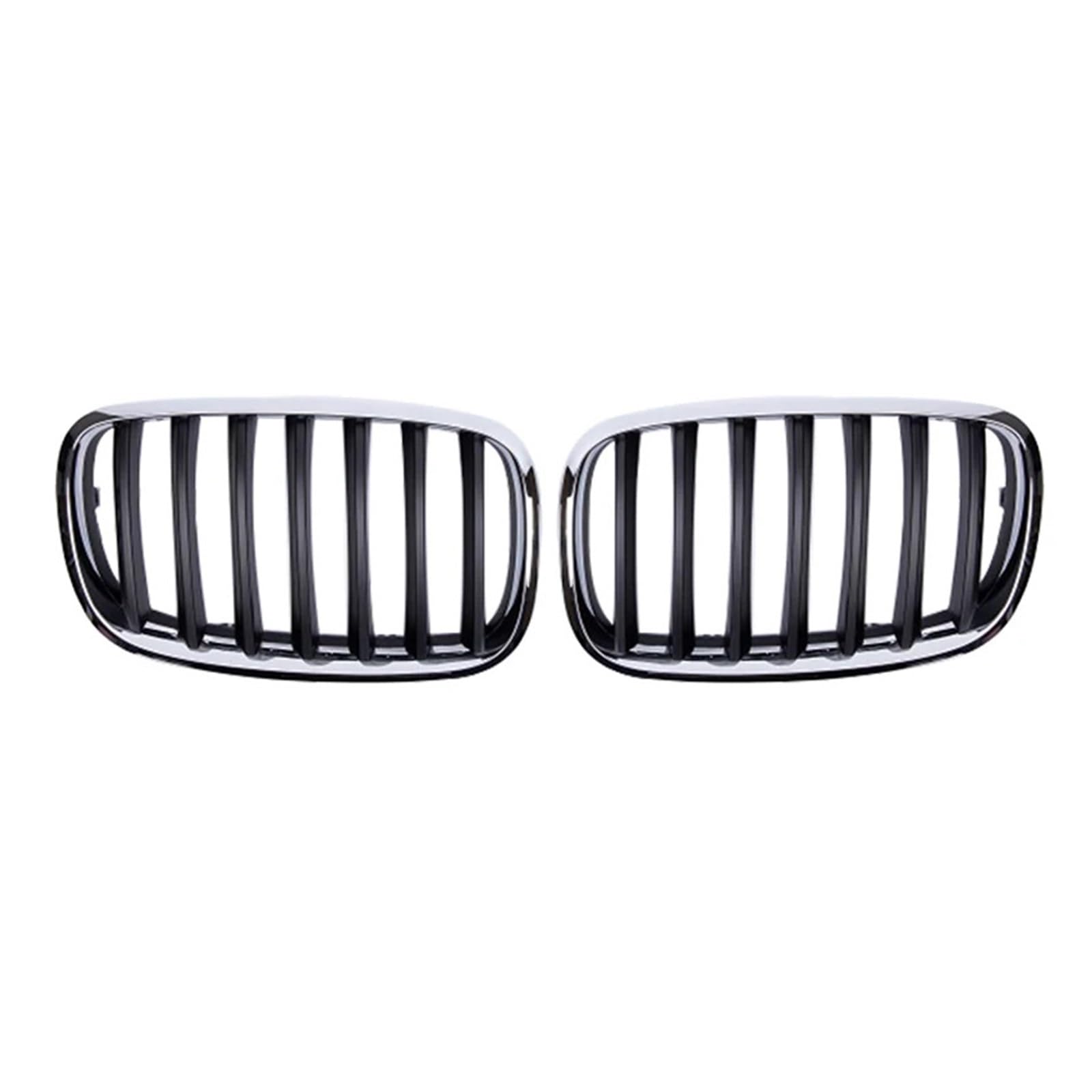 MEIZIYU Auto-Stoßstangengrill, passend for X5 X6 E70 E71 2008–2013, silberfarbener Chrom-Frontgrill, Renngrills, silberner Rahmen, schwarze Kerngitter Stoßstangengitter für die Frontpartie MEIZIYU Auto-Stoßstangengrill, passend for X5 X6 E70 E71 2008–2013, silberfarbener Chrom-Frontgrill, Renngrills, silberner Rahmen, schwarze Kerngitter Stoßstangengitter für die Frontpartie von MEIZIYU