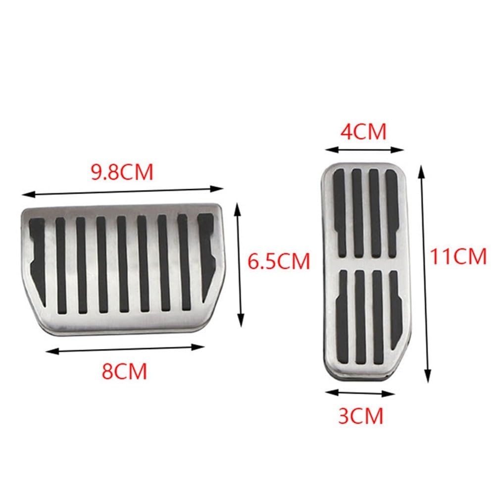MEIZIYU Autopedale passend for Land Rover Range Rover Velar 2017 2018 2019 2020 2021 Edelstahl-Bremspedalschutzabdeckung Bremspedale(2Pcs AT Pedals) von MEIZIYU