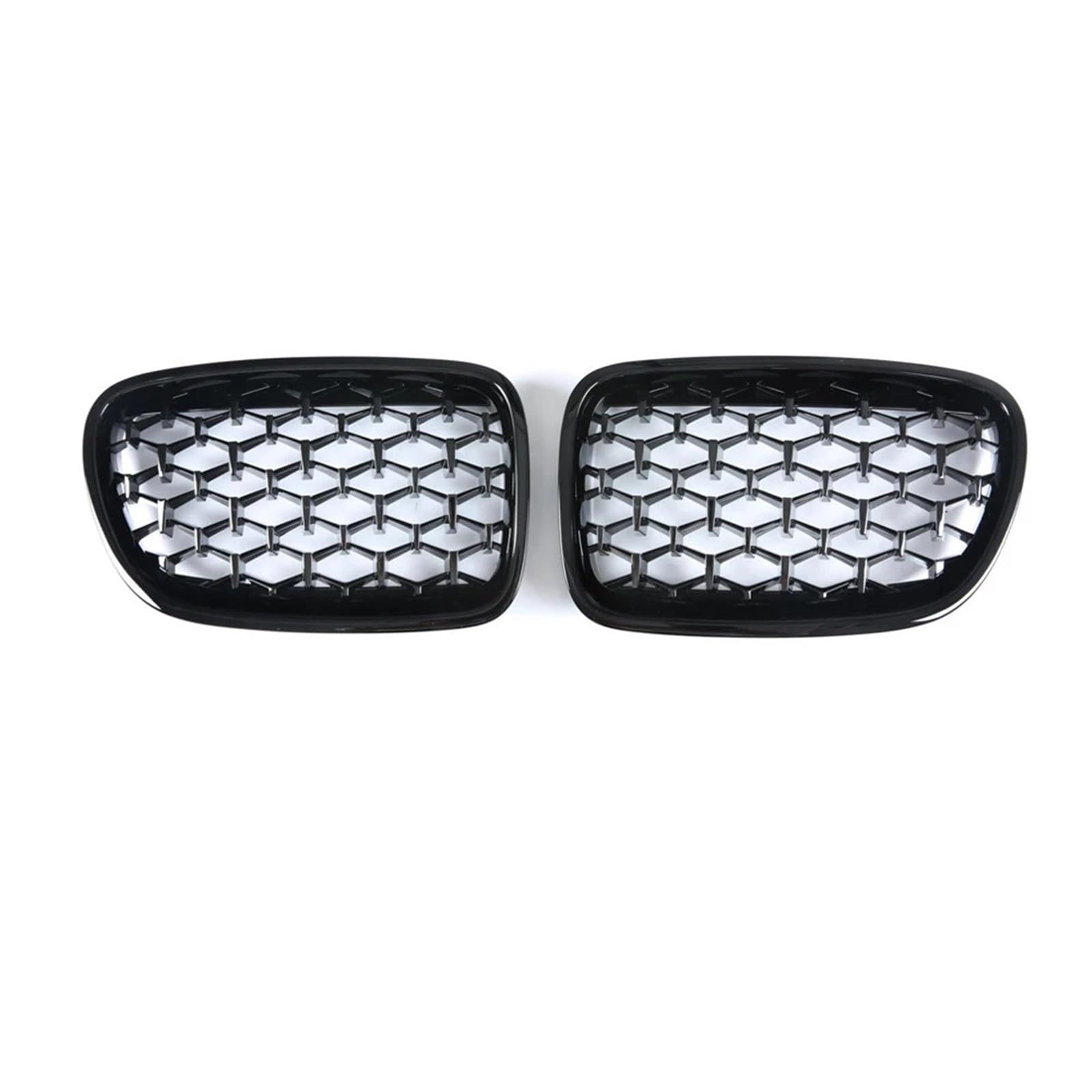 MEIZIYU Diamant-Frontstoßstangengitter, Auto-Styling, Racing-Grills, Auto-Grill, passend for 5er GT F07 528i 535i 550i 2009–2017 Stoßstangengitter für die Frontpartie(Gloss Black) von MEIZIYU