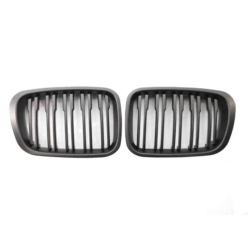 MEIZIYU Doppellinie Auto ABS Frontstoßstange Kühlergrill Grill Passend for E46 3er 1998 1999 2000 2001 Stoßstangengitter für die Frontpartie(Matte Black) von MEIZIYU